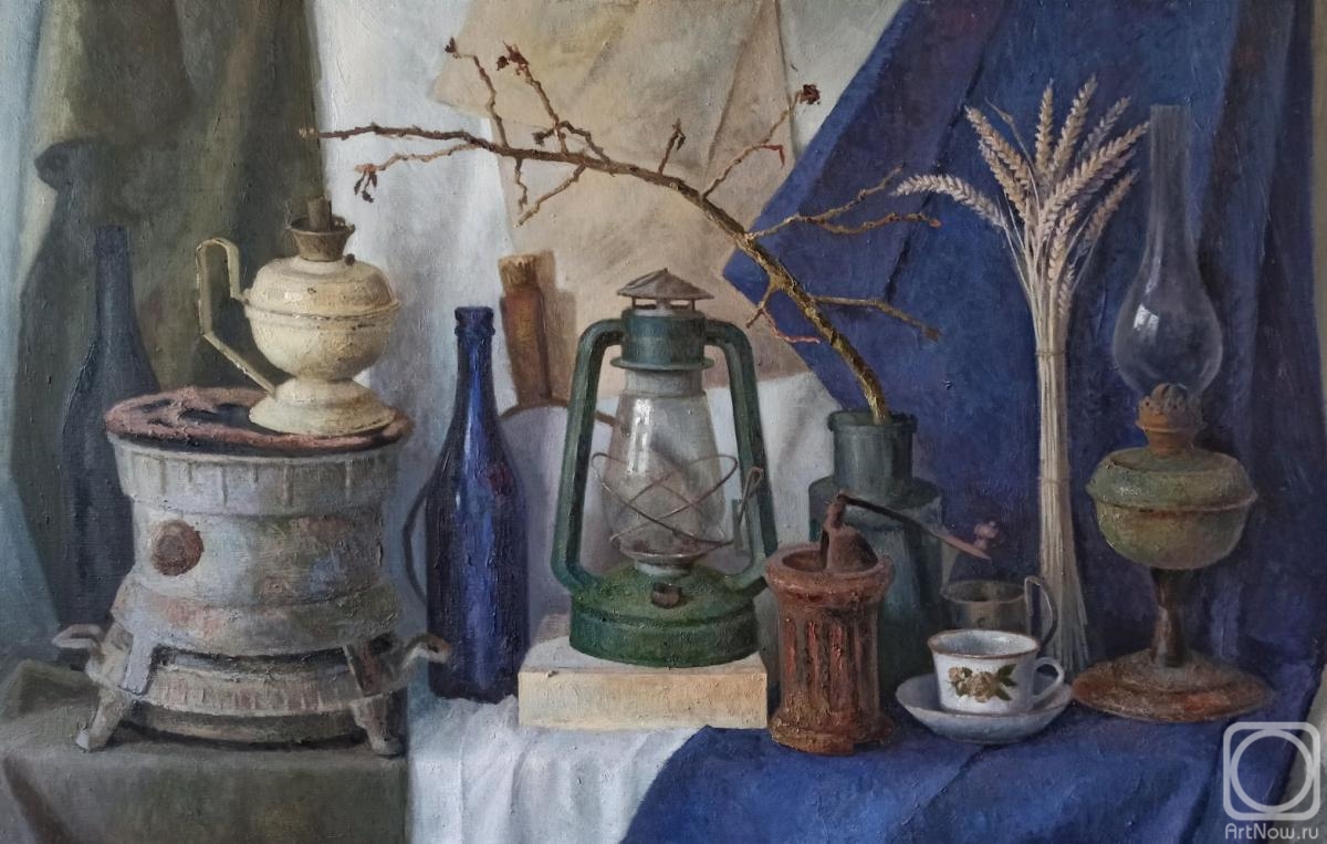 Goryunova Olga. Still life with kerosene tile