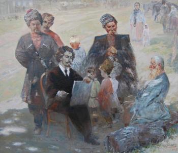 I.E. Repin in the village of Pashkovskaya. Zakharov Ivan