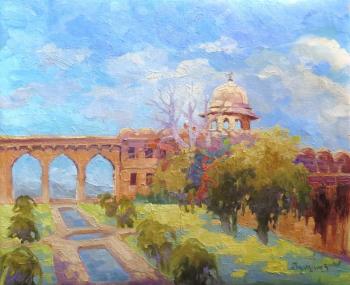 India, Rajistan, Jaipur. Old garden rose Forte (). Vedeshina Zinaida