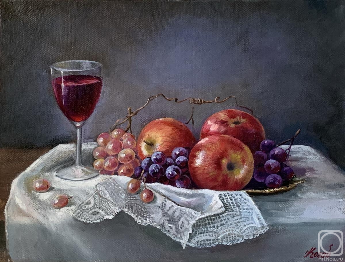 Kogay Zhanna. Wine and fruit