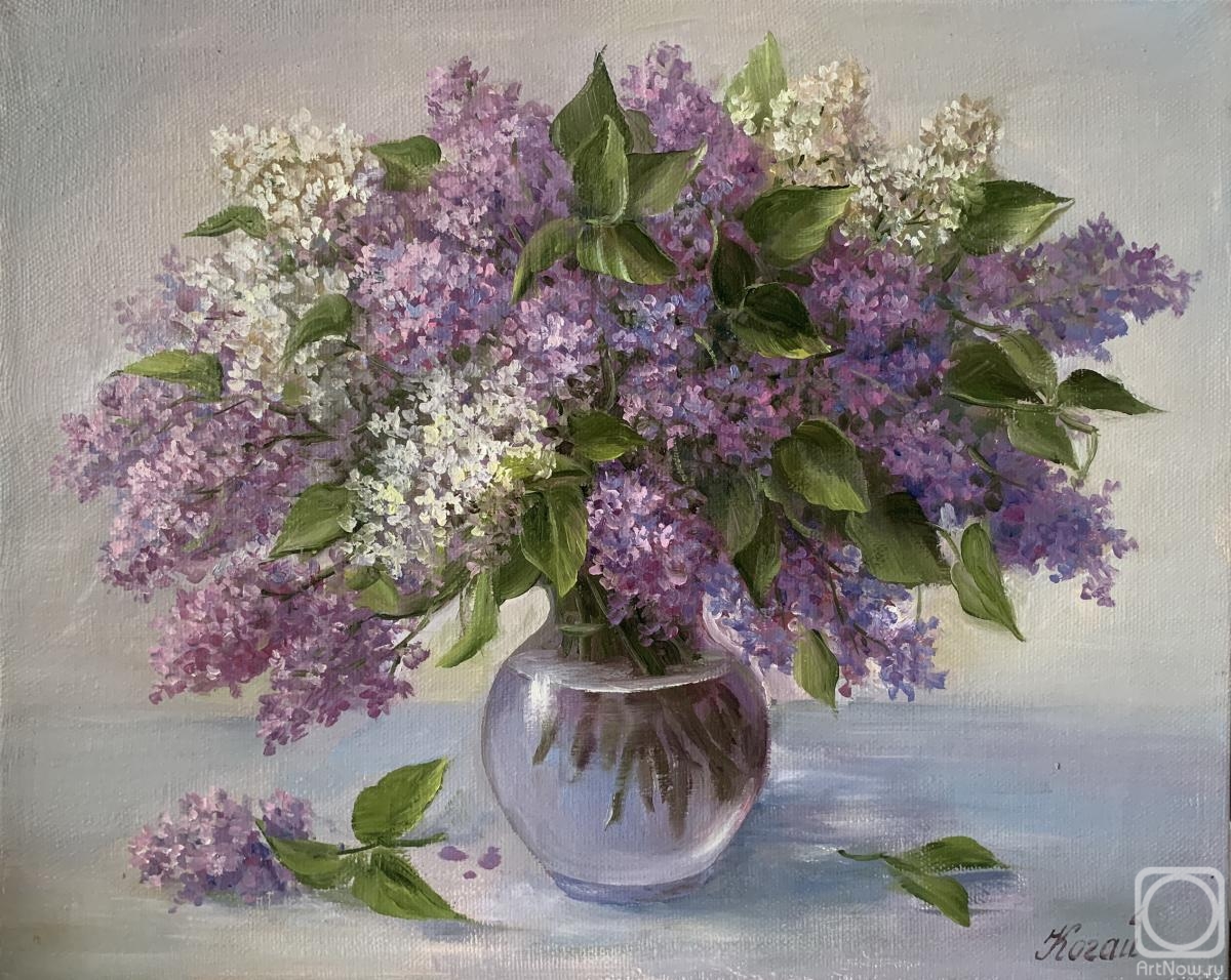 Kogay Zhanna. Lilacs in a glass vase