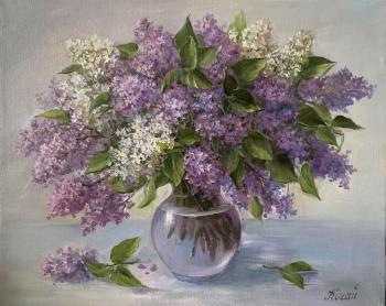 Lilacs in a glass vase