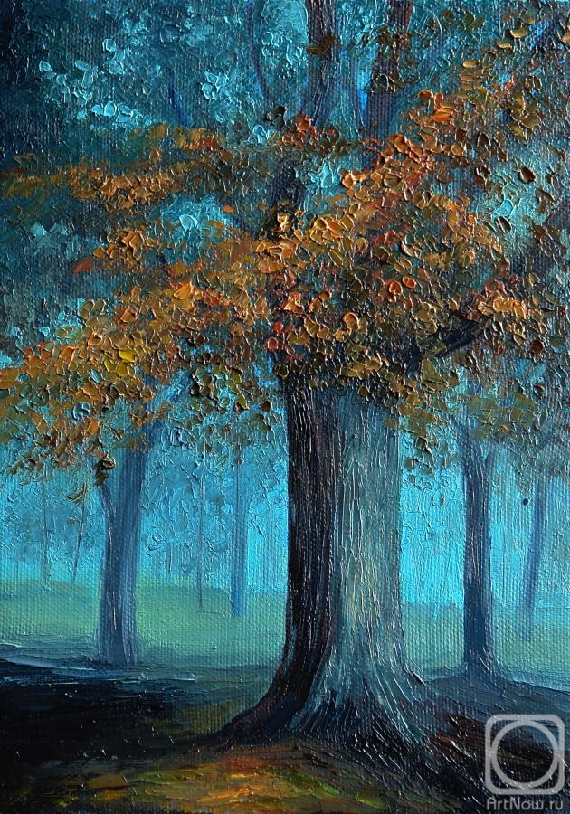 Vestnikova Ekaterina. Autumn foggy forest