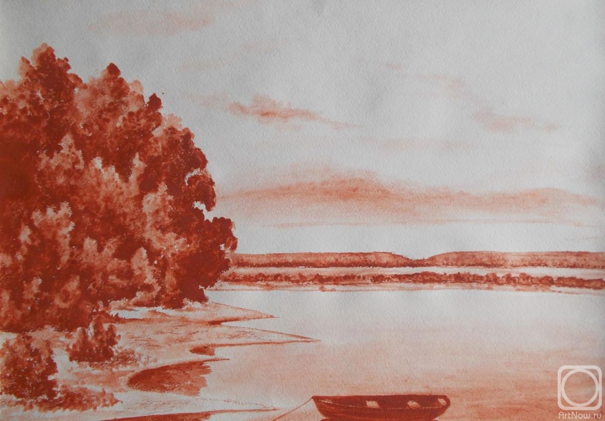 Abaimov Vladimir. Landscape with a Boat 1