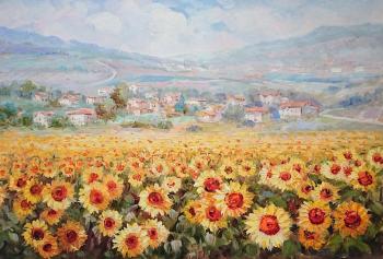 Painting Sunflowers. Minaev Sergey