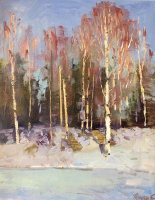Birches (The Snow Thawing). Poluyan Yelena