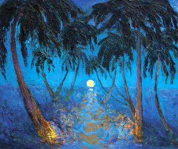 Moonlight road (Sea And Palm Trees). Zakrevskaya Alla