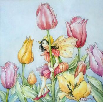 In tulips. Trunov Dmitriy