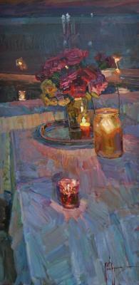 Roses and candle. Petruhyn Aleksei