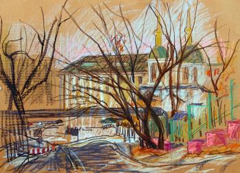 1-y Kotelnichesky per. 7 Nov (Painting With Pastels). Karaceva Galina