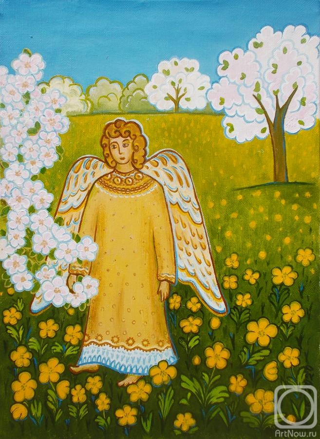 Razumova Lidia. Angel in the spring garden