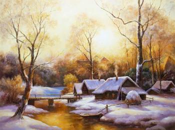 Copy of M. Satarovs painting Winter Sunset