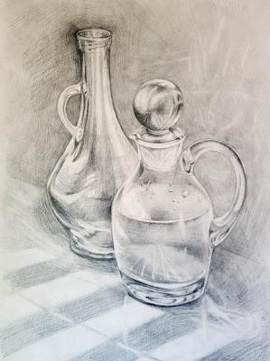 Still life with glassware