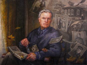 Old album. Portrait of his father. Rodionov Igor