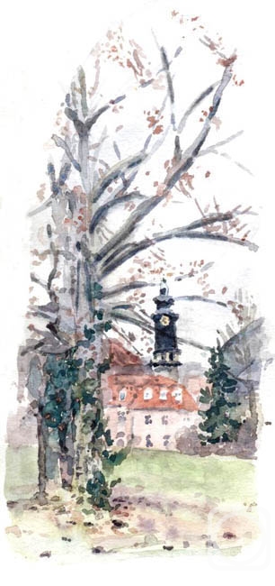 Romanov Egor. Weimar. The castle tower and the house of Goethe's friend Charlotte von Stein