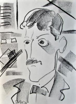 Imaginary Serbian writer No. 1 (Nikola Tesla). Dobrovolskaya Gayane