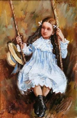 Girl on a swing. Simonova Olga
