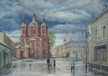 Rain on Pyatnitskaya street