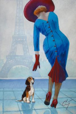 Under the sky of Paris (Tight Dress). Stuliev Leonid