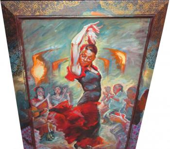 Flamenco, Spanish dance in the frame, fragment 4 (Dancer Flamenco). Dobrovolskaya Gayane
