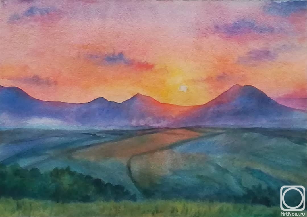 Palacheva Natalia. Sunset in the mountains