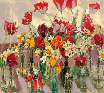 Still life with tulips. Grigorieva-Klimova Olga