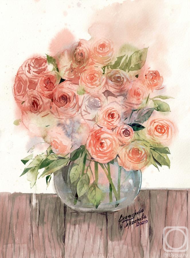 Goncharova Katherina. Bouquet of roses