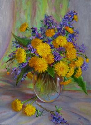 Dandelions and Corydalis