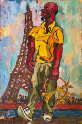 Eiffel tower seller. Ovchinnikova Alexandra