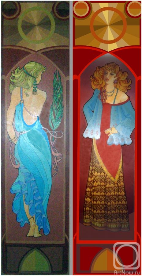 Terekhova Tatiana. The Harith are a goddess of beauty, daughter of Zeus, left Waist (blooming) to the right Aglaia (the shining)