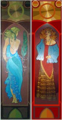 The Harith are a goddess of beauty, daughter of Zeus, left Waist (blooming) to the right Aglaia (the shining) (Bright Dress). Terekhova Tatiana