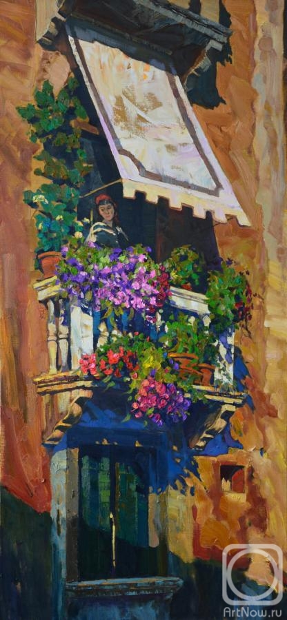 Kamenev Aleksei. The Venetian woman on the balcony