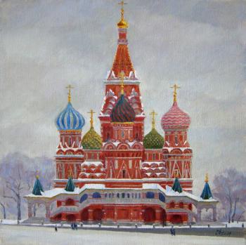 Variation 3 of the quadriptych Pokrovsky Cathedral (The Building Of The Cathedral). Homyakov Aleksey