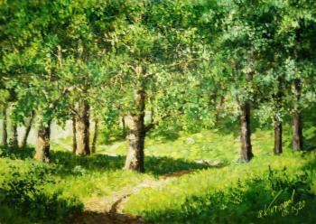 Oaks at the edge of the grove. Konturiev Vaycheslav
