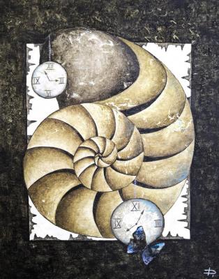The infinity of being (Painting With Clock). Savelieva Darya