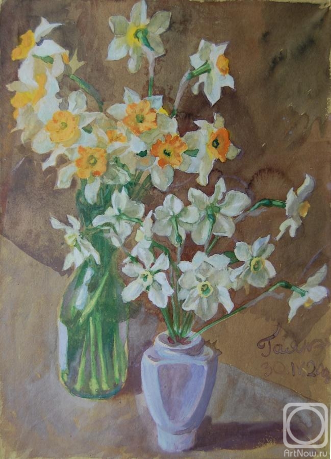 Dobrovolskaya Gayane. Two bouquets of daffodils