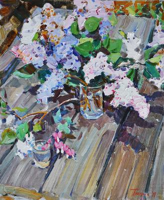 Lilac on the porch. Tyutrin Peter