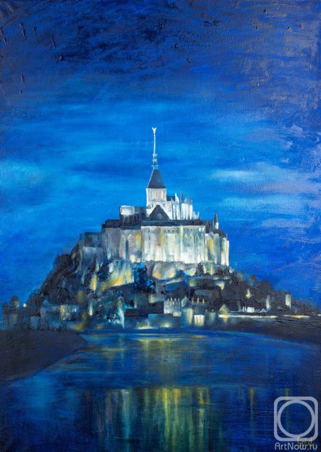 Goldstein Tatyana. Mont-Saint-Michel at night