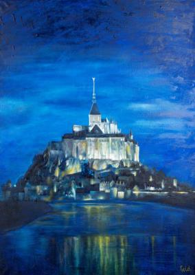 Mont-Saint-Michel at night. Goldstein Tatyana