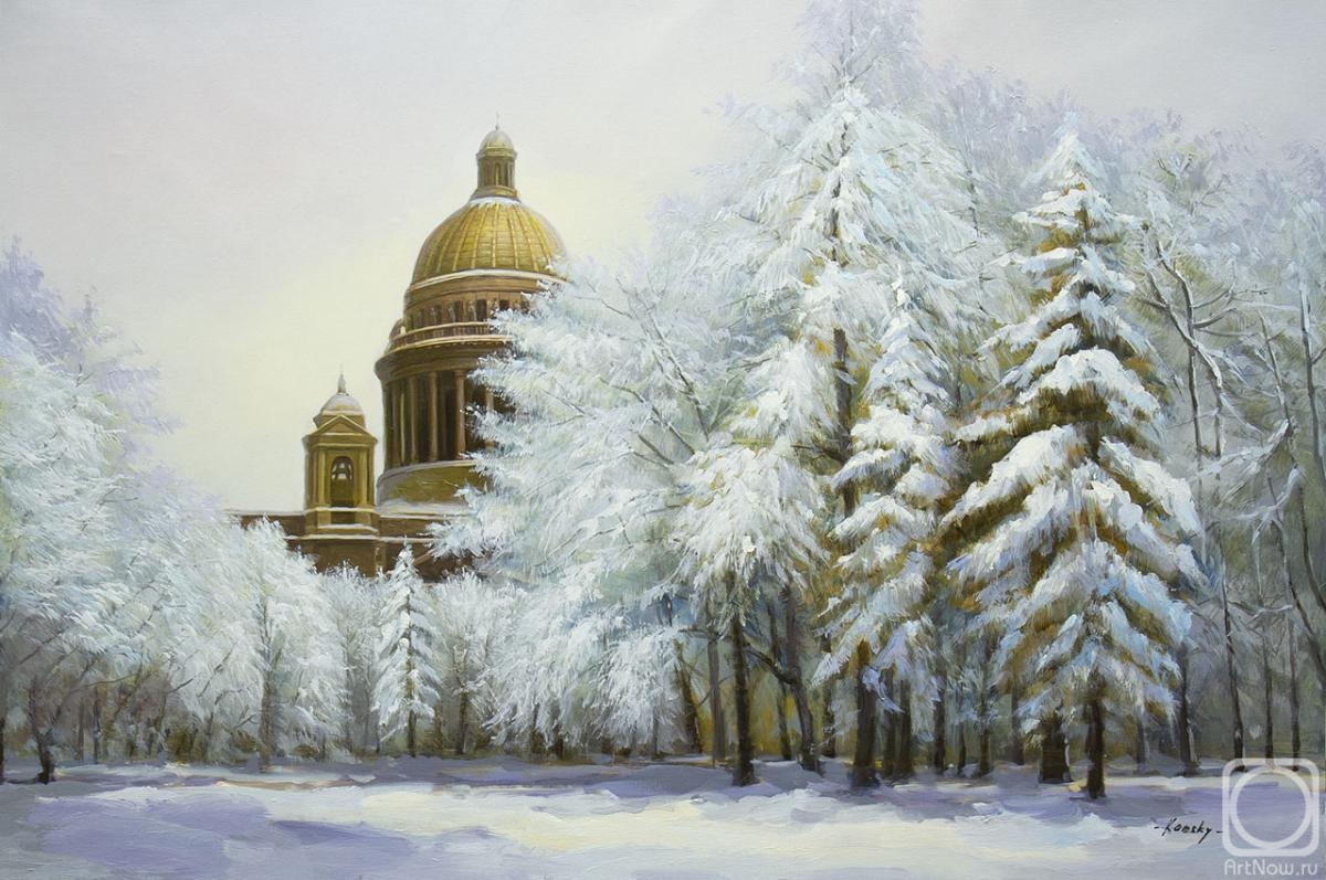Евгений Дубицкий зима Петербург Исакиевский собор