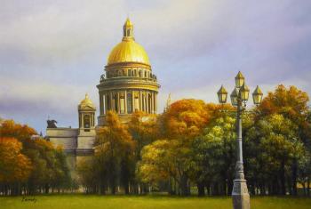 Autumn in St. Petersburg. View of St. Isaac's Cathedral. Kamskij Savelij