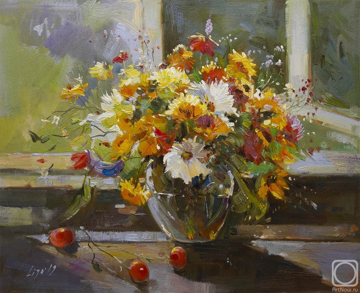 Gomes Liya. Autumn bouquet on the table