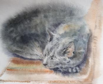 Carefree serenity (Cat Portrait To Order). Kuropteva Evgenia