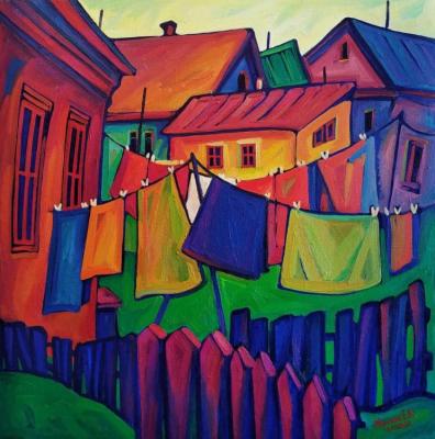 The village weekdays (Landscape With Village Houses). Ivanova Ekaterina