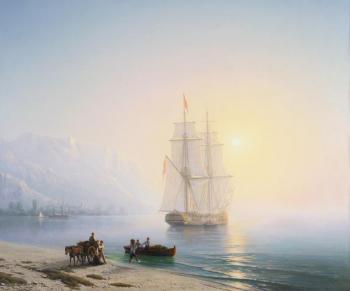 Copy of the picture of Ivan Konstantinovich Aivazovsky 'Ease sea'. Sheglov Dmitriy