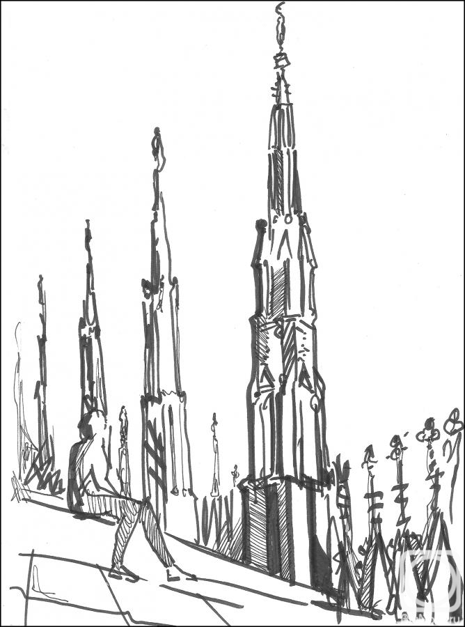 Lavrinenko Bogdan. On the roof of The Milan Cathedral