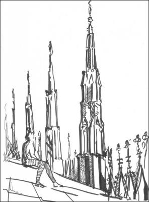 On the roof of The Milan Cathedral. Lavrinenko Bogdan