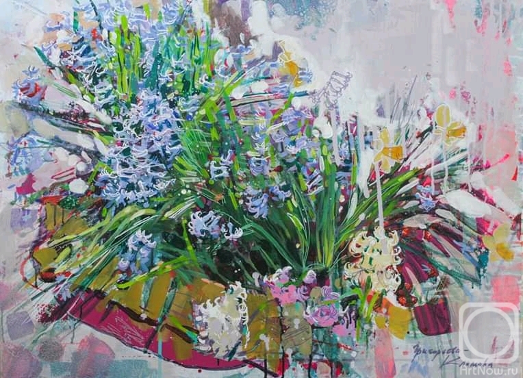 Grigorieva-Klimova Olga. Still life with hyacinths