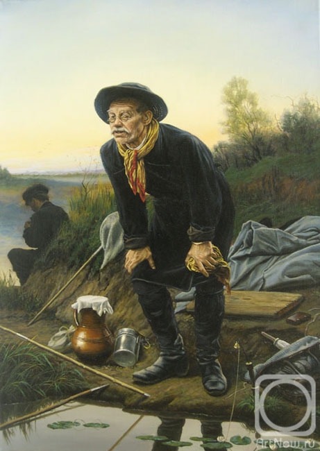 Sheglov Dmitriy. Copy of the painting by V.G. Perov's "Fisherman"