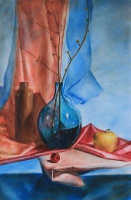 Still life with a blue vase. Grigoriev Alexey